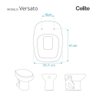 Assento Sanitário Soft Close Versato Cinza Prata para Vaso Celite - 3
