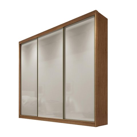 Guarda Roupa Casal 3 Portas 6 Gavetas 100%mdf Diamond Cumaru Fendi - Novo Horizonte