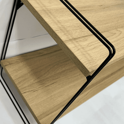 Nicho Prateleira 25 Cm X 120 Cm - Amadeirado Super Luxo C/suporte Preto - 3