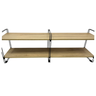 Nicho Prateleira 25 Cm X 120 Cm - Amadeirado Super Luxo C/suporte Preto - 1