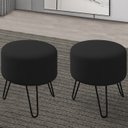 Ver imagem 2 de Kit 2 Puff Puf Para Sala Pes Metal Small Veludo SL 944 Peer