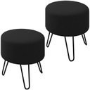 Ver imagem 1 de Kit 2 Puff Puf Para Sala Pes Metal Small Veludo SL 944 Peer