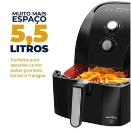 Fritadeira Britânia Bfr50 Redstone - 220v Preta - Fritura Saudável com Estilo e Eficiência - 2