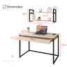 Kit Home Office Escrivaninha Industrial com Gaveta e Prateleira 100% Mdf Premium e Aço - 5