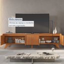 Ver mais imagens de Rack para TV até 75 Polegadas 100% MDF 220cm Pés em Madeira Maciça 4 Portas Grécia