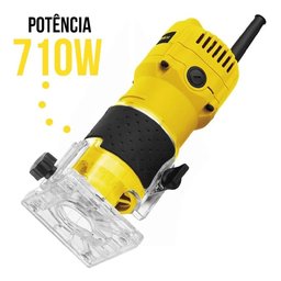 Tupia Manual Laminados 06mm C/ Guia Reta 710w Tm-710 Hammer - 2