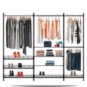 Ver imagem 1 de Guarda Roupa Closet Aramado Aberto Armário Modulado Roupeiro 2,80m - Preto