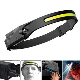 Lanterna Led de Cabeça Profissional Recarregável Camping Sensor de Movimento Adulto:Único/preto/Unis - 3