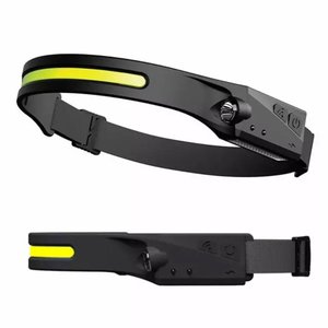 Lanterna Led de Cabeça Profissional Recarregável Camping Sensor de Movimento Adulto:Único/preto/Unis