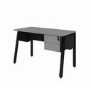 Ver imagem 2 de Mesa Escrivaninha 120cm x 60cm com Gaveteiro Suspenso e Tampo Chanfrado F5 Office Cor:Cinza Sagrado