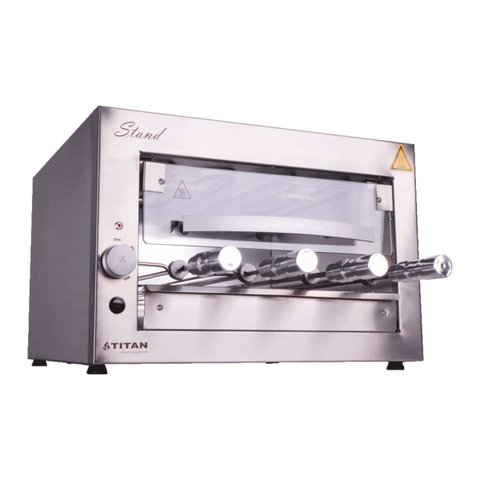 Churrasqueira Elétrica de Bancada 4 Espetos com Porta de Vidro 220v Stand