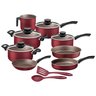 Jogo de Panelas 10 Peças Alumínio Paris Revestida com Antiaderente Starflon Max Tramontina Vermelho - 1