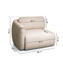 Ver imagem 5 de Sofá Modular 2 Lugares Bouclé Orla 190cm CabeCasa MadeiraOriginals Bege Areia