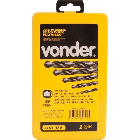 Jogo Broca Aço Rápido 1/16-1/2 Haste Paralela Din 338 Uso G