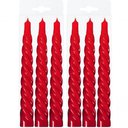 Ver imagem 1 de Kit 6 Vela Espiral Natalina Decoração Vermelha Torcida 20cm