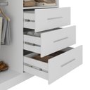 Ver mais imagens de Guarda-Roupa Casal 100% MDF 6 Portas 6 Gavetas Verona Branco