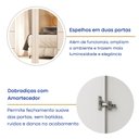 Ver imagem 7 de Guarda-Roupa Casal 100% MDF 6 Portas 6 Gavetas Verona Branco