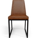 Ver mais imagens de Kit 06 Cadeiras Decorativas Estofada para Sala de Jantar Dafne L02 Couríssimo Marrom - lyam
