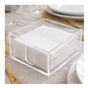 Ver imagem 1 de Porta Guardanapos Horizontal em Acrílico 13x13 Cm Pequeno