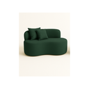 Ver imagem 2 de Conjunto 01 Poltrona + Sofá Curvo Orgânico Nature Gaia Suede Verde - Montanaris Decor