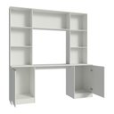 Ver imagem 4 de Mesa Gamer com Estante 2 Portas e 5 Prateleiras Smart Multimóveis MP6097 Branco