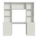 Ver imagem 5 de Mesa Gamer com Estante 2 Portas e 5 Prateleiras Smart Multimóveis MP6097 Branco