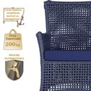 Ver imagem 4 de 2 Sofá Área e Mesa Igapó Alumínio Pintura Marrom Corda Náutica Estofado Impermeável Almofada 10 Tram