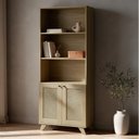 Ver imagem 4 de Estante Livreiro Multiuso para Sala Home Office 2 Portas 3D 70cm Tessaro A05 Carvalho - Lyam Decor