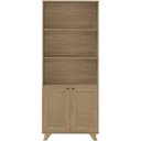 Ver imagem 2 de Estante Livreiro Multiuso para Sala Home Office 2 Portas 3D 70cm Tessaro A05 Carvalho - Lyam Decor