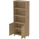 Ver mais imagens de Estante Livreiro Multiuso para Sala Home Office 2 Portas 3D 70cm Tessaro A05 Carvalho - Lyam Decor