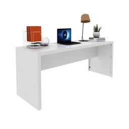 Mesa para Escritório Escrivaninha Madeira Linha Office 180cm Cor:branco - 8