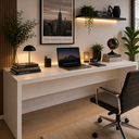 Ver imagem 2 de Mesa Escrivaninha para Escritório 180cm ME4185 Branco - Tecno Mobili