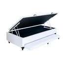 Ver imagem 1 de Cama Box com Baú Solteiro Auxiliar Espuma Courino Branco Homequeen