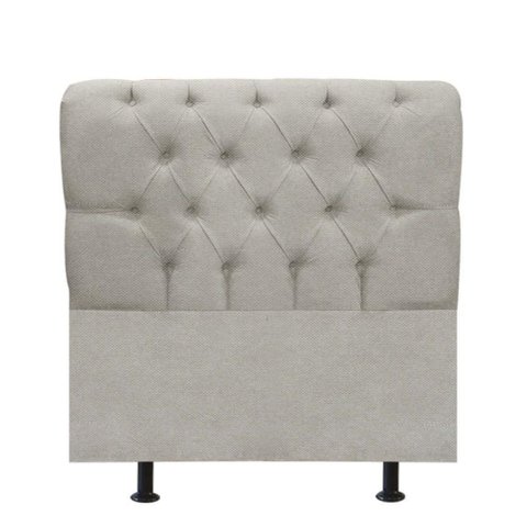 Cabeceira Estofada Paris 100cm Solteiro para Cama Colchão Box Quarto Linho Bege - Aurora Line