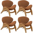 Ver imagem 1 de Kit 4 Poltronas Decorativa Orgânica Sala Living Kadosh L02 Bouclê Terracota - Lyam Decor