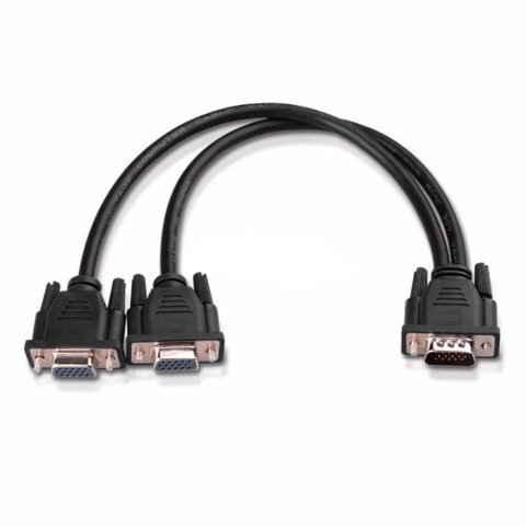 Cabo Y Vga - 2 Vga Femea para 1 Vga Macho - 20 Cm - 3010r