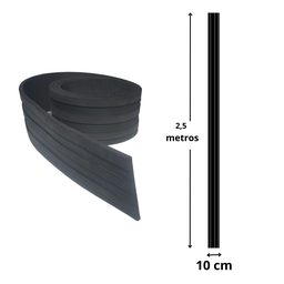Painel Ripado Decorativo Quarto Eva Autocolante 10cm - 2,5m Preto - 3
