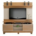 Ver imagem 1 de Estante Home para Tv Texas Valdemóveis Cinamomo e Off White