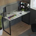 Ver imagem 5 de Mesa de Escritório Industrial Cinza 120cm Mood Madesa