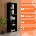 Ver imagem 5 de Estante para Livros com 4 Prateleiras 60cm Julia Preto - Montanaris Decor Md Montanaris Decor
