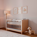 Ver imagem 6 de Berço com Cômoda e Guarda Roupa Infantil Cinza com Carvalho Malva Linha Tomi Quater