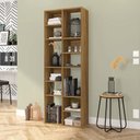 Ver imagem 5 de Estante de Livros 68cmx176cm Assimétrica Expositor 12 Nichos Side Caemmun