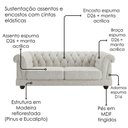 Ver imagem 5 de Sofa 2 Lugares Capitone Acorde 190 cm Pes MDF Linho Tcs 701 Moll