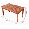 Conjunto para Jardim com Mesa Lateral, 2 Poltronas e Banco em Madeira Maciça Havelock  - 8