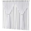 Ver imagem 1 de Cortina Microfibra com voil 2,80x2,30 Para Varão Duplo:Branco