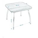 Ver mais imagens de Conjunto Cromado Mesa Quadrada com Tampo e 4 Cadeiras com Assento Estofado 