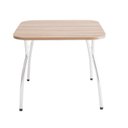 Ver imagem 3 de Conjunto Cromado Mesa Quadrada com Tampo e 4 Cadeiras com Assento Estofado 