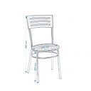 Ver imagem 7 de Conjunto Cromado Mesa Quadrada com Tampo e 4 Cadeiras com Assento Estofado 