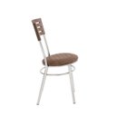 Ver imagem 5 de Conjunto Cromado Mesa Quadrada com Tampo e 4 Cadeiras com Assento Estofado 