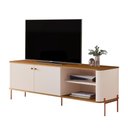 Ver imagem 1 de Rack Bancada Tucupí 140cm para Tv até 60" com Pés de Metal Off White/nature/bronze